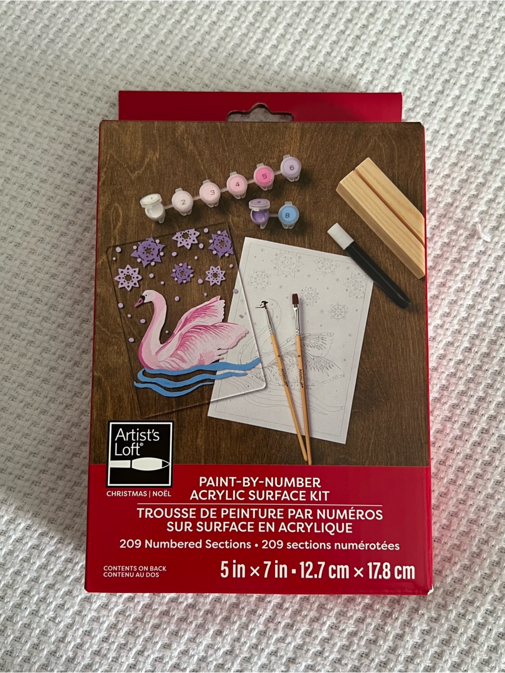 Pink Swan Paint-by-Number Acrylic Kit